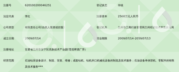 兰州腾达石油钻采设备制造有限责任公司